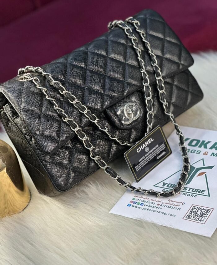 Chanel_Classic Silver chain Flap Bag